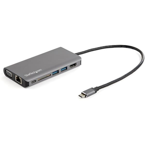 [DKT30CHVAUSP] StarTech.com USB-C multiport adapter HDMI/VGA PD SD Ethernet audio en mic 30 cm kabel USB-C Mini dock Macbook Pro, Dell, Lenovo, Surface, HP, Chromebook