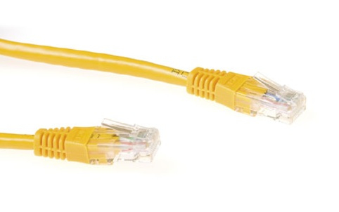 ACT CAT6A UTP 7m netwerkkabel Geel U/UTP (UTP)